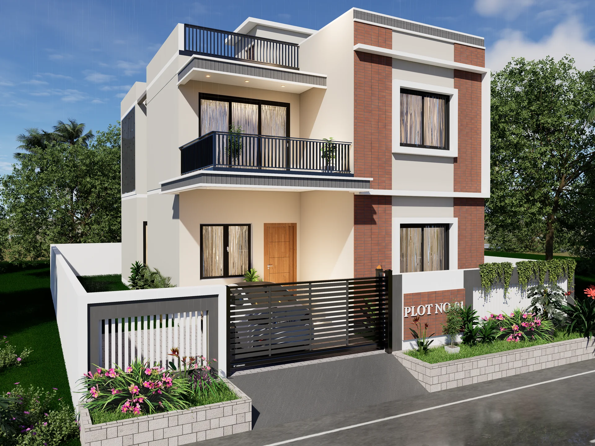 Amarnath Villa 3D Elevation