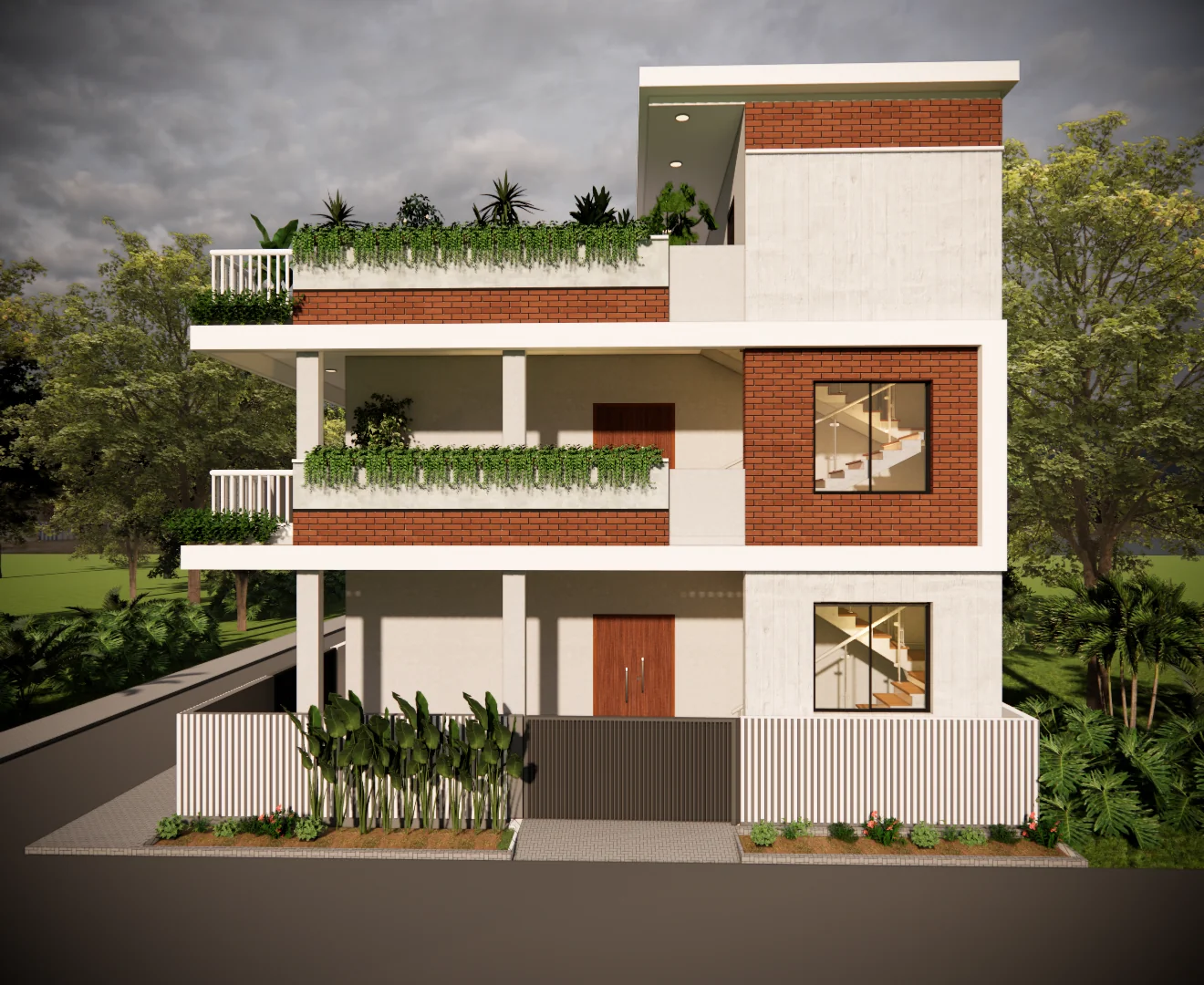 Praveen Modern Facade Render
